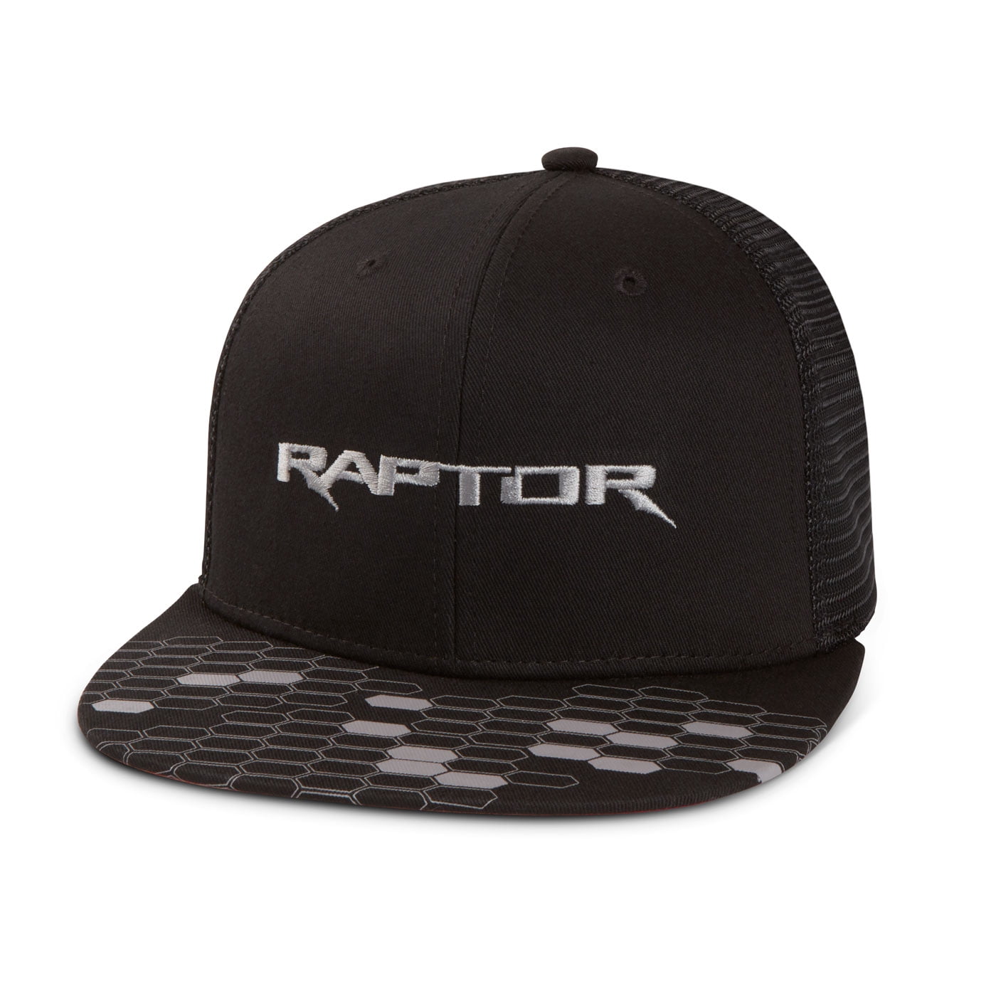 Ford Raptor Flat Bill Black Mesh Hat 