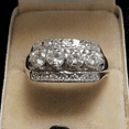thumbnail image 2 of Forever Jewels 2.20Ct Round Cut Moissanite Cluster Men's Engagement Ring 14K White Gold Plated, 2 of 4