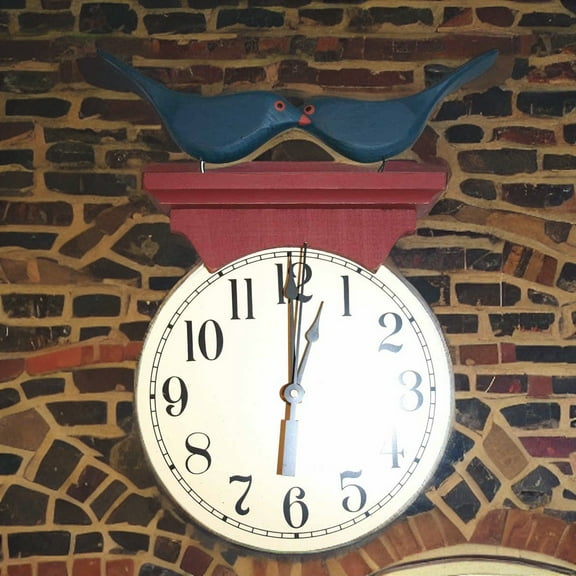 Bluebird Clock Blue/Red Wood | Renovator's Supply
