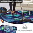 thumbnail image 6 of Outdoor Rug 4x6 ft Blue Neon Mushrooms Waterproof Outdoor Patio Rug Mat Non Slip Outside Area Rugs Carpet for RV,Camping,Porch,Deck,Pool,Balcony,Backyard, Fantasy Shiny Moon Snails, 6 of 9