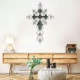 thumbnail image 5 of Contemporary Home Living 28" Green and Brown Traditional Cross Wall Decoration, 5 of 5