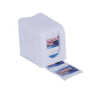 Postage Stamp Dispenser for a Roll of 100 Stamps, Lightweight Plastic Stamp  Roll Holder for US Forever Stamps is Compact and Impact-Resistant for Desk