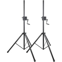 Sound Town 2-Pack Crank-Up Tripod Speaker Stands, with Carry Bags, Pole-Mount Adapter Brackets, Black (STSDA-78CU-PAIR)