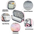 thumbnail image 4 of Standing Pencil Case with Base Large Capacity Stationery Pouch Pen Bag with Zipper for Women Men Colorful Pastel Floral Pattern, 4 of 7