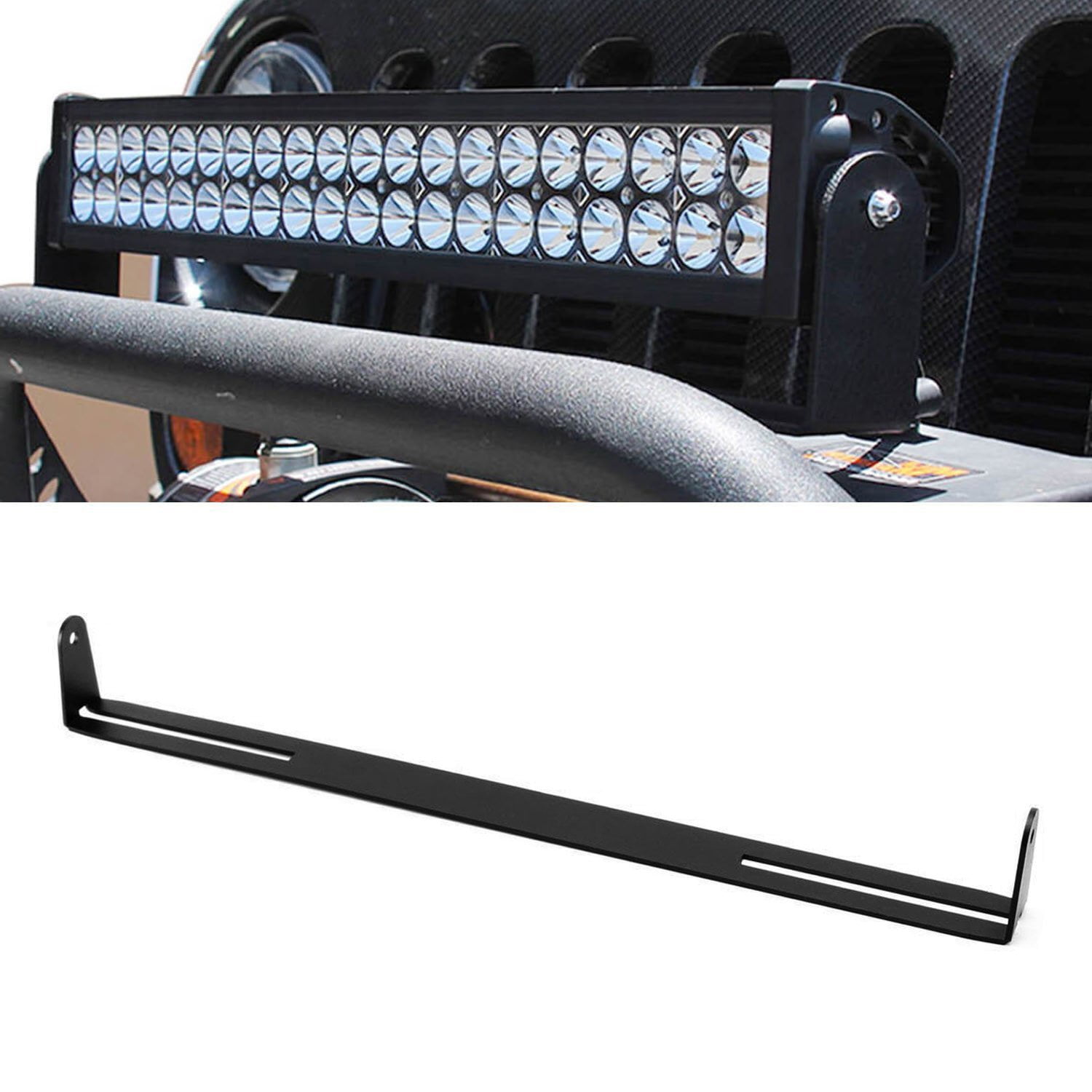 iJDMTOY Universal Cradle Mount UBracket For Truck SUV Jeep 4x4 ATV Mounting 20"22" LED Light