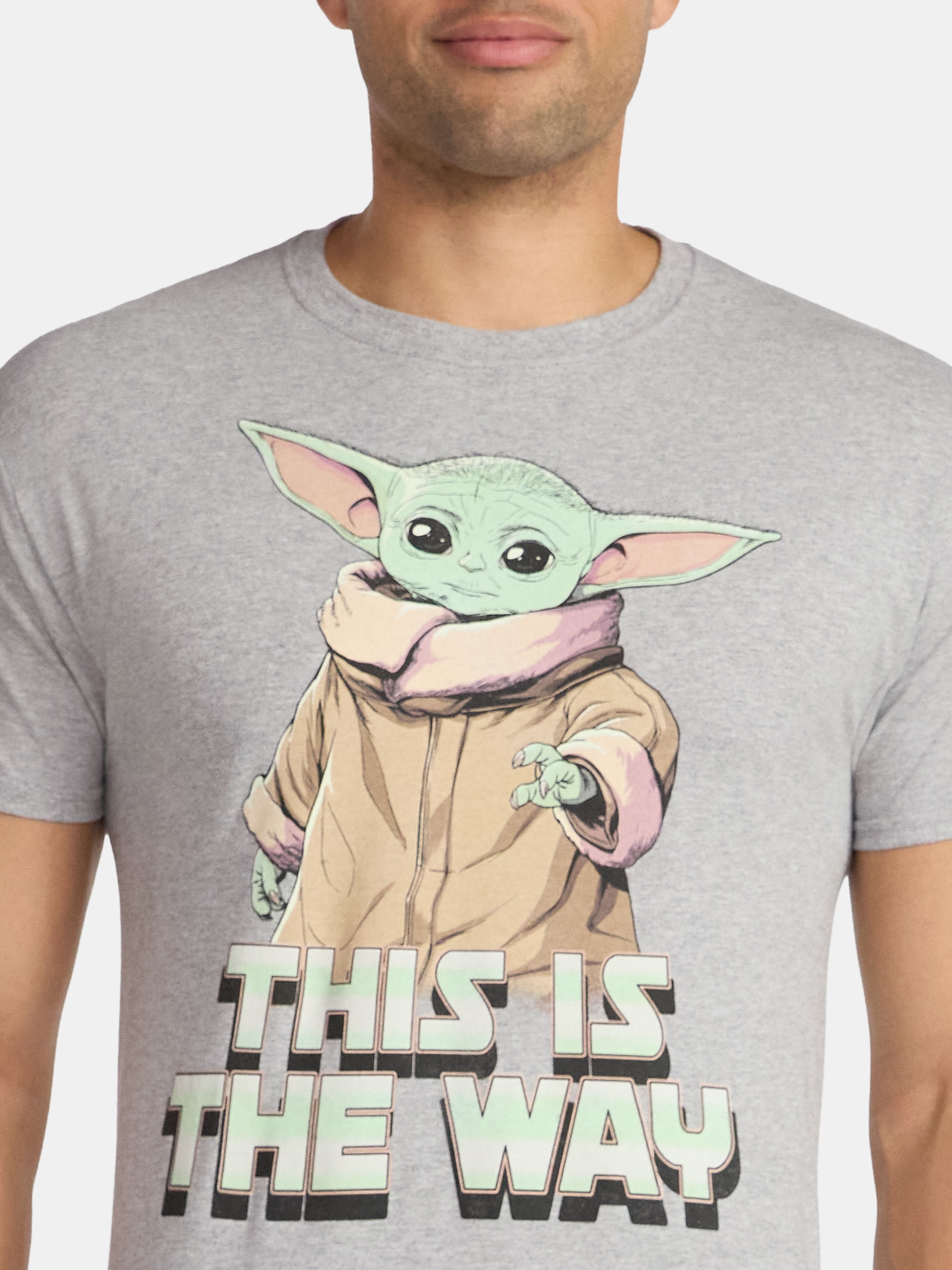 Grogu Star Wars Men's and Big Men's Graphic Tee with Short Sleeves, Sizes S-3XL