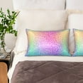 thumbnail image 2 of KLL Colorful Glitters Pattern Silk Pillowcase for Hair and Skin Standard Size 20"X 30" Soft Breathable Pillow Covers for Sleeping, 2 of 7