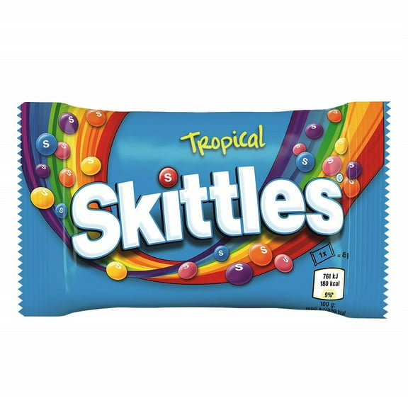 Skittles Tropical Sweets Candy Bag 45g (Pack of 10)