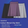 thumbnail image 6 of SAGEFINDS Women City Skirt - Pull Fold Over Adjustable Waist Resist Wrinkles - 24” Long Plum - Small, 6 of 8