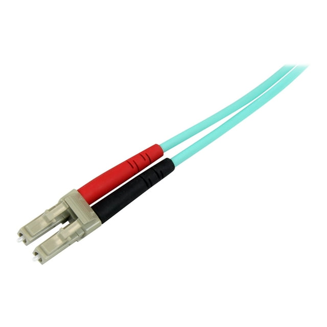 StarTech.com Aqua OM4 Duplex Multimode Fiber - 2m / 6 ft - 100 Gb - 50/125 - OM4 Fiber - LC to LC Fiber Patch Cable (450FBLCLC2) - Network cable - LC multi-mode (M) to LC multi-mode (M) - 2 m - fiber optic - duplex - 50 / 125 micron - OM4 - aqua