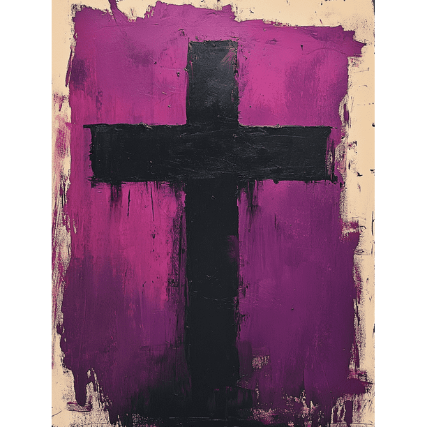 Qisvanset Framed Canvas Wall Art 12x16 Inch Purple Romans Minimal Bible Verse Digital Art