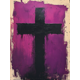 thumbnail image 1 of Qisvanset Framed Canvas Wall Art 12x16 Inch Purple Romans Minimal Bible Verse Digital Art, 1 of 5