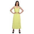 thumbnail image 1 of Moomaya WoMen's Spaghetti Strap Side Slit Dress Plus Size Solid Clothing, 1 of 6