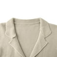 thumbnail image 6 of ZCFZJW Men's Pure Cotton Cardigan Sweater Lightweight Casual Long Sleeve Button Down Shawl Collar Cardigan Casual Knitwear Tops with Pockets Khaki XXXL, 6 of 7