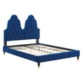 thumbnail image 3 of Modway Alexandria Tufted Performance Velvet Twin Platform Bed in Navy, 3 of 10