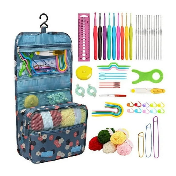 Crochet Hook Set Knitting Tool Set With Ergonomic Soft Handle Crochet Tool With Storage Bag