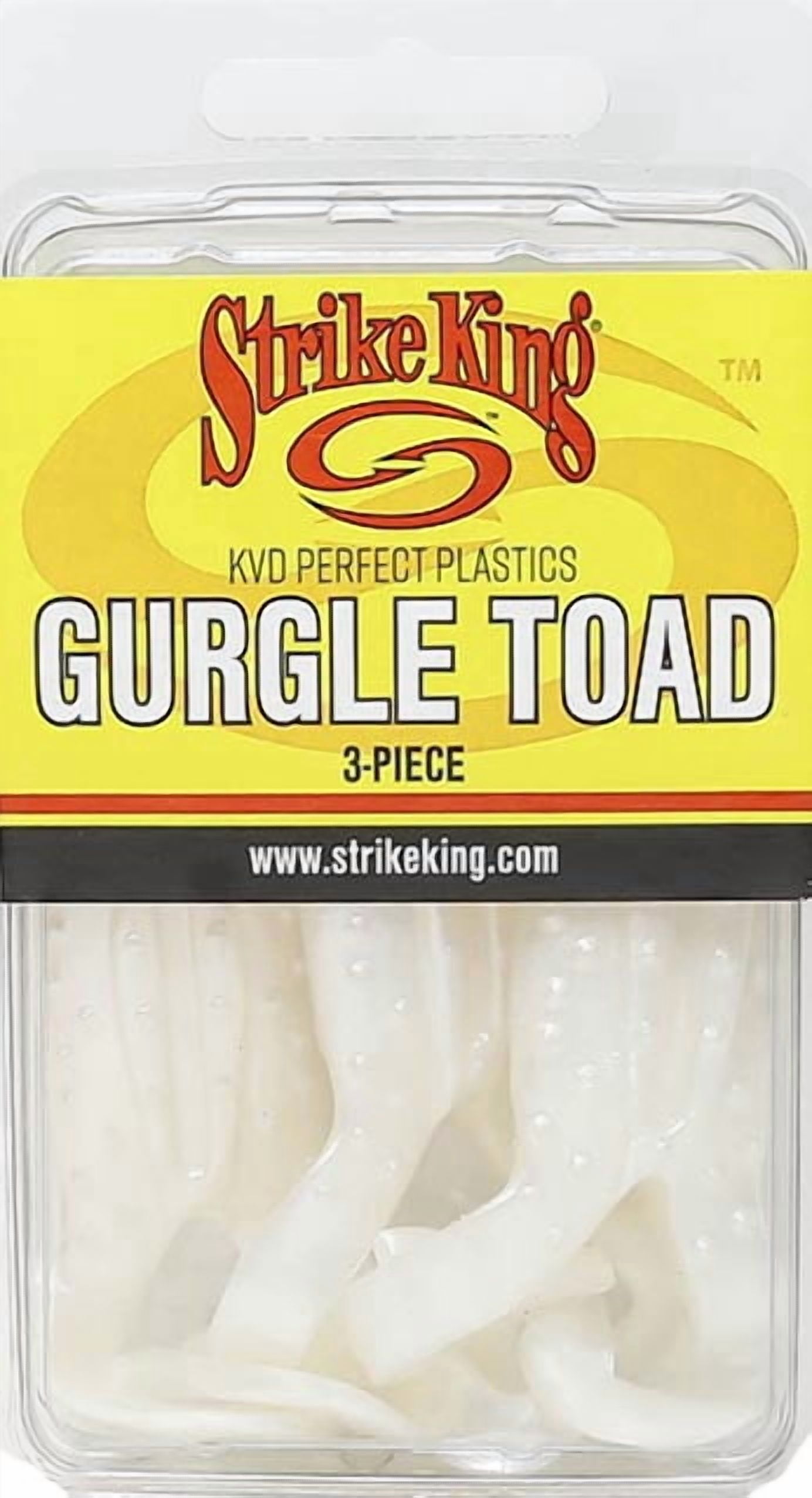 (6 pack) Strike King Gurgle Toad Pearl Soft Bait Lure