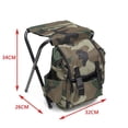 thumbnail image 2 of Backpack Stool Cooler Chair, Anti Fouling Easy To Clean Foldable Carry Stool Chair Storage Bag Adjustable Strap Strong Bearing Capacity  for Hiking, 2 of 8