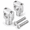 Silver-1", variant on Black 7/8" Universal Aluminum Alloy Handlebar Risers for ATV Dirt Bikes