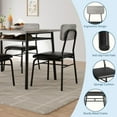 thumbnail image 4 of 5-Piece Dining Table Set, Modern Kitchen Table Set for 4, Dining Table and Chairs for 4 with Metal Frame, Storage Rack, Square Table and 4 Padded Chairs Wooden Dining Room Table and Chairs, 4 of 7