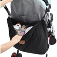 thumbnail image 2 of 1 Pc Universal Stroller Storage Organizer Caddy Adjustable Accessories Black, 2 of 7