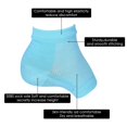 thumbnail image 2 of Heightening Wedge Insole Socks Invisible Silicone Height Increase Socks Heel Pad Insert for Pain Relive and Gait Correction Blue 0.98 Inch, 2 of 7