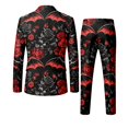 thumbnail image 4 of Men's Suit Ensemble for Halloween Party – Elegant Print with Trousers and Coordinated Set for Everyday Style, Red, XXXL, 4 of 4