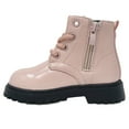 thumbnail image 2 of SNJ Girls Pull-On Lace-Up Comfort Combat with Side Zipper Ankle Boots (Toddler/Little Kid), 2 of 6