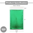 thumbnail image 4 of PSBM Green Bubble Mailers 7.5" x 11" Self Adhesive Shiny Padded Mailers 500 Pcs for Secure Mailing, 4 of 6