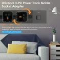 thumbnail image 2 of Outlet Universal 3-Pin Track Sockets Power Track Socket Outlet Versatile Electric Mobile Track Socket Power Track Adapter, 2 of 6