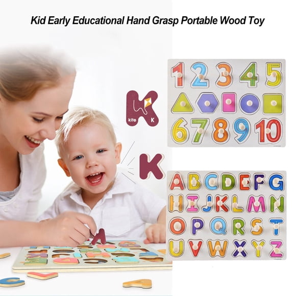 Jouet Éducatif pour Tout-Petits Jouets en Bois à Saisir Alphabet Anglais Lettre Étude Apprentissage Préscolaire Fourniture Enfant Maternelle Type 1