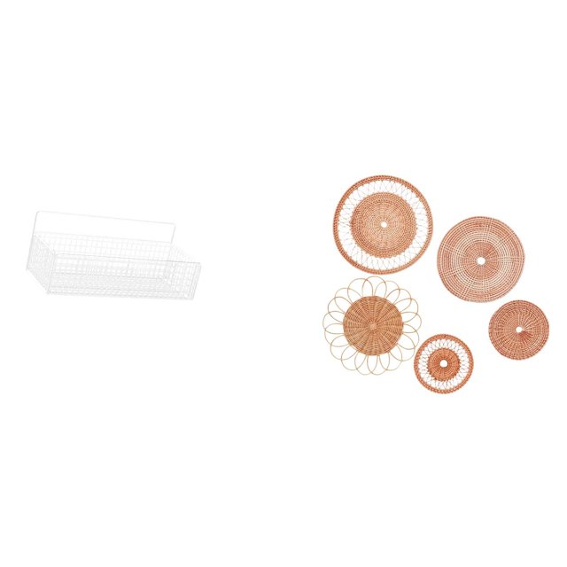 Cesta de almacenamiento colgante,Cesta de almacenamiento para gabinete organizador de pared colgante,Manualidades de pared,Decoración para colgar en la pared,ratán artesanal tejido,Juego de