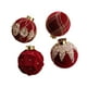 thumbnail image 3 of Adorno navideño decorativo irrompible de terciopelo flocado para árbol de Navidad. Pelota, 3 of 8