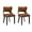 Brown - PU, variant on Guyou Modern Dining Chairs Set of 2, Mid-century Upholstered Velvet Armless Side Chair with Nailhead Trim and Curved Back for Dining Room Living Room Kitchen, Grey