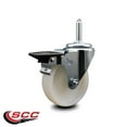 thumbnail image 2 of 4 Inch Nylon Wheel Swivel 3/4 Inch Threaded Stem Caster with Brake SCC, 2 of 2
