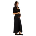 thumbnail image 2 of 24-7 Comfort Apparel Women's Maternity Elbow Maxi Dress, 2 of 3