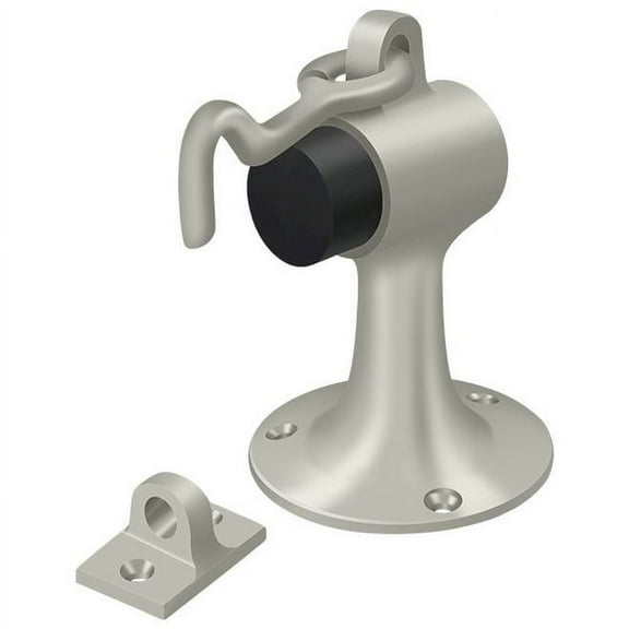 Deltana SAHF358U15 Floor Mount Bumper with Holder; Satin Nickel Finish