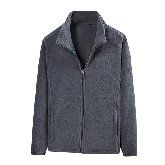 Gytharion Mens Plus Size Wool Blend Jackets Winter Soft Cozy Full Zip Lapel Outerwear Fashion Casual Long Sleeve Warm Coat with Pockets