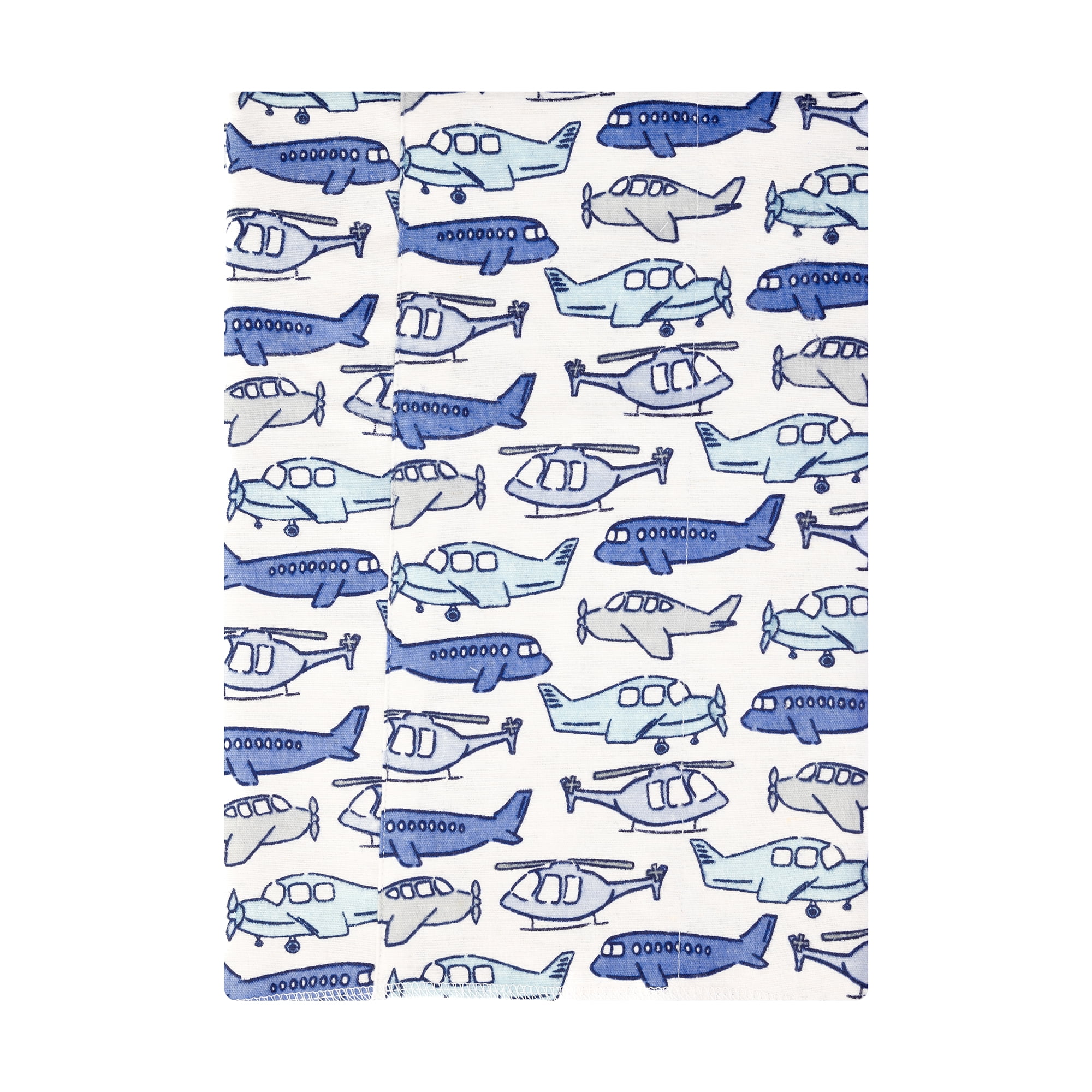 Hudson Baby Infant Boys Cotton Flannel Burp Cloths 4-Pack, Born To Fly, One Size