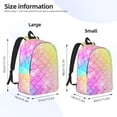 thumbnail image 4 of Daiia Fish Scale Vintage Canvas Backpack for Men and Women ,Hiking Backpack,Travel Laptop Bag for School,Large Capacity Backpack, 4 of 8