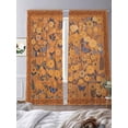 thumbnail image 3 of Boho Yellow Flowers Sheer Curtains 84 Inch Length 2 Panels Set Window Treatments, Spring Abstract Watercolor Floral Leaf Rod Pocket Semi Curtains for Living Room/Bedroom/Kitchen Décor, 104"W x 84"L, 3 of 7