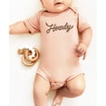 thumbnail image 3 of Howdy Rope Script Baby Bodysuit for Girls and Boys Trendy Vintage Country Western Outfit Peach Bodysuit 6 Months, 3 of 3