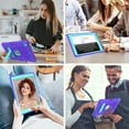 thumbnail image 5 of iPad 10.2 Case with Soft Screen Protector, iPad 8th Generation Case, iPad 7th Generation Case, Dteck Heavy Duty Hybrid Rugged Shockproof Case with Kickstand for iPad 10.2-inch 2020/2019, Purple, 5 of 6