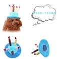 thumbnail image 4 of Dog Birthday Party Supplies, Party Hat with Elastic Chin Strap, Soft Plush Cake Cap, Photo-Ready Dog & Cat Hat, Fits Small/Medium/Large, Dog Birthday Decorations & Gift(Blue), 4 of 5