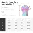 thumbnail image 3 of PAYOHTO Mermaid Scales Rainbow Mens Hawaiian Casual Short-sleeved Shirt Tropical Summer Beach Button Down Shirts, 3 of 7
