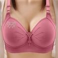 thumbnail image 2 of SMihono Plus Size Push Up Bras for Women Full Coverage Supportive Bra Adjustable Breathable Everyday Bra Comfort No Underwire Bra Hot Pink 42, 2 of 3