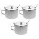 thumbnail image 3 of Juego de 3 azucareros, recipiente de azúcar, cuencos de sal de acero inoxidable, cuencos de especias para pimienta con cuchara y tapa para cocina, bote para condimentos para el hogar, 3 of 4