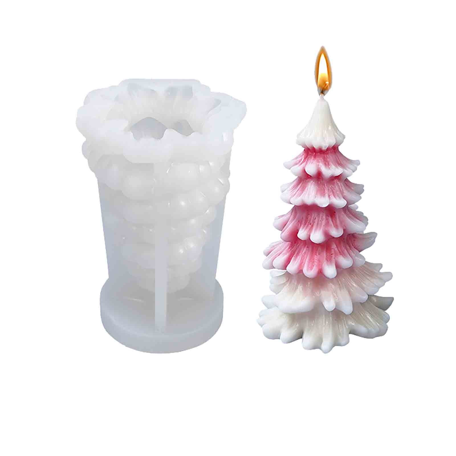 Gaiseeis 3D Christmas Tree Candle Mold, Silicone Candle Molds, Xmas P