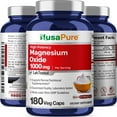 thumbnail image 5 of NusaPure 1,000mg Magnesium Oxide - 180 Veggie Caps, Non-GMO & Gluten-Free, Dietary Supplement for Unisex Adult Health & Wellness - Made in USA, 5 of 5