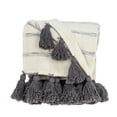 thumbnail image 1 of Parkland Collection THRE21025 Seema Beige & Grey Rectangle Transitional Handloomed Cotton Throw - 52 x 67 x 0.5 in., 1 of 3